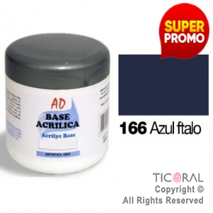 BASE ACRILICA AD 166 AZUL FTALO 200ML X 3 UNIDADES
